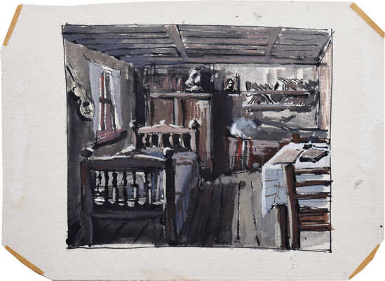 Трошин Николай Степанович. Лот из 11 листов с эскизами сценографии